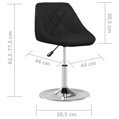 Taburete De Barra De Cocina Cuero Sintético Negro_5