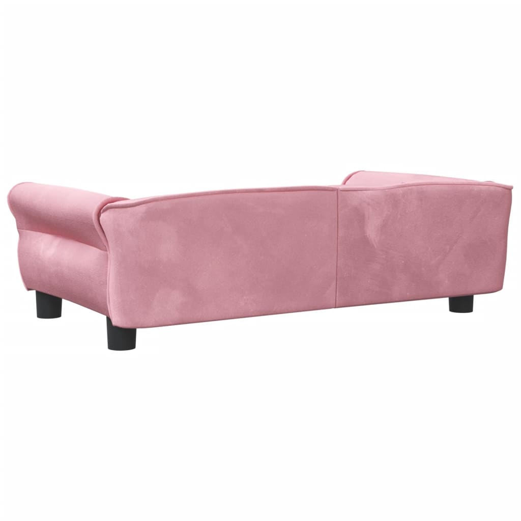 Cama Para Perros De Terciopelo Rosa 95x55x30 Cm / Vetonek_1