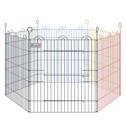 Pawhut Parque Plegable Para Mascotas De 6 Paneles De Alambre Para Jardín Ø120x66_0