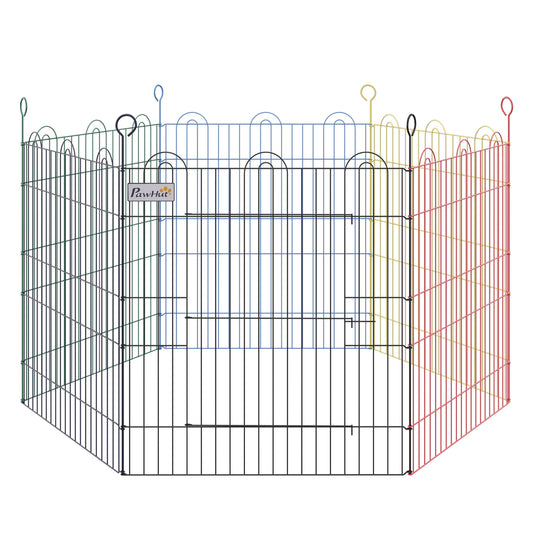 Pawhut Parque Plegable Para Mascotas De 6 Paneles De Alambre Para Jardín Ø120x66_0