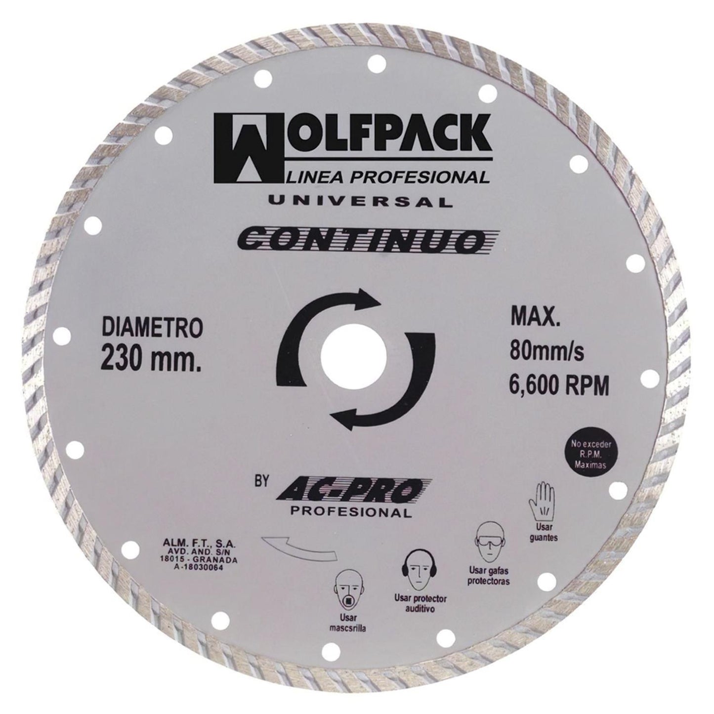 Disco Diamante 230 Mm. General Obra Continuo