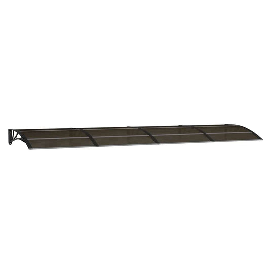 Marquesina Para Puerta De Policarbonato Negra, 400 X 100 Cm_0