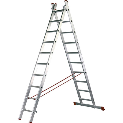 Escalera Aluminio Extensible Doble - 17 Peldaños 5x5_1