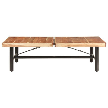 Mesa De Centro De Madera Maciza De Acacia 142x90x42 Cm_0