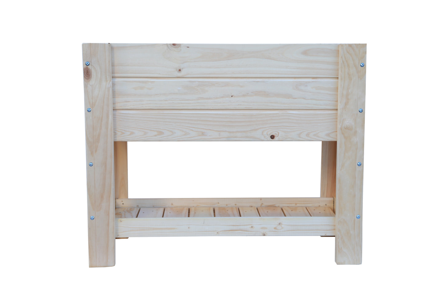 Mesa De Cultivo el Sotillo De Madera Natural 99 X 39 X 80 Cm 80l + Bolsa Geotextil, Huerto Urbano Para Interior..