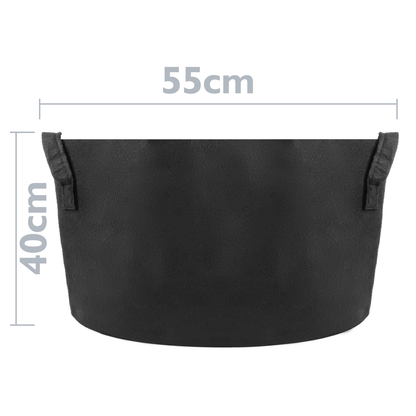 Bolsa Para Cultivo Y Crecimiento De Plantas Maceta De Tela Geotextil De 80 Litros 55x40cm 5-pack_2