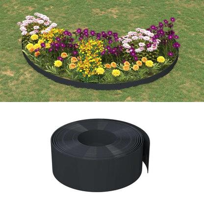 Vidaxl Borduras De Jardín 5 Uds Polietileno Negro 10 M 20 Cm_1