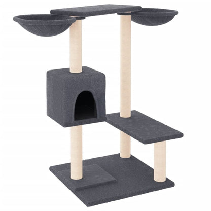 Vidaxl Rascador Para Gatos Con Postes Gris Oscuro 82 Cm_0