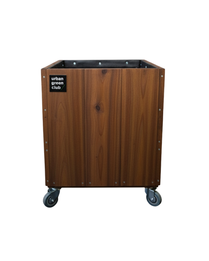 Módulo De Cultivo De Madera De Pino color Nogal Urban Green Club - 50x50x60 Cm 100 L_0