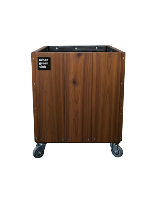 Módulo De Cultivo De Madera De Pino color Nogal Urban Green Club - 50x50x60 Cm 100 L_0