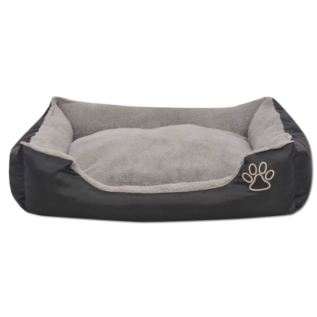 Vidaxl Cama Para Perro Con Cojín Acolchado Xl Negra_2