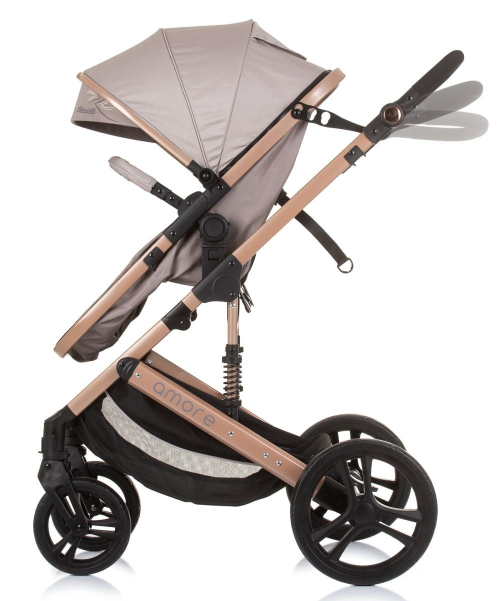 Carrito De Bebé Trío Convertible Amore Hasta 22 Kg Macadamia_1