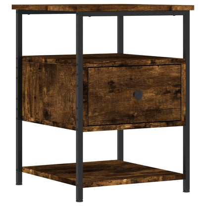 Mesita De Noche Madera De Ingeniería Roble Ahumado 40x42x56 Cm_0