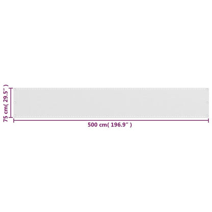 Vidaxl Toldo Para Balcón Hdpe Blanco 75x500 Cm_4