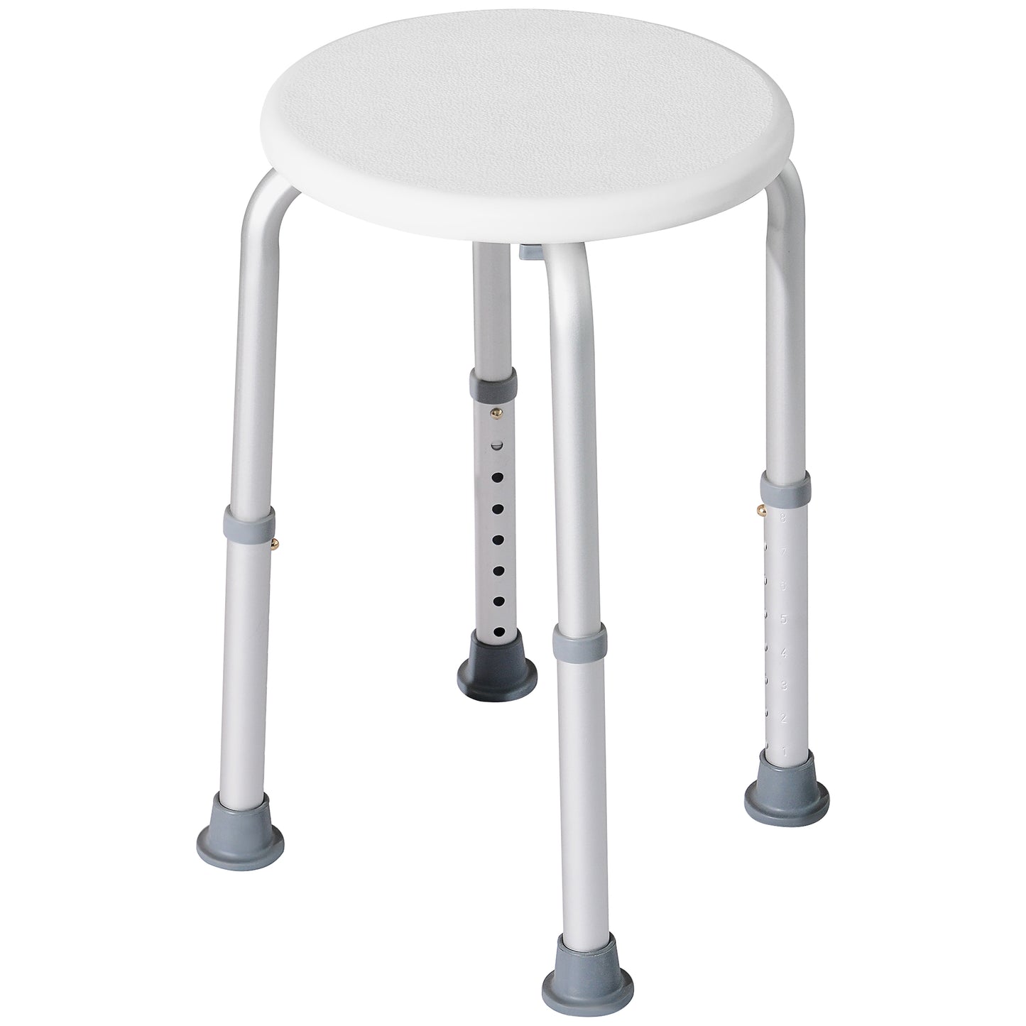 Homcom Taburete De Ducha Con Altura Regulable Antideslizante Carga 136 Kg_0
