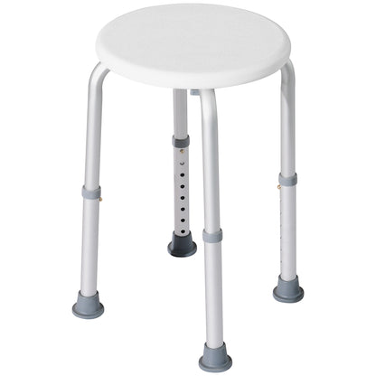 Homcom Taburete De Ducha Con Altura Regulable Antideslizante Carga 136 Kg_0