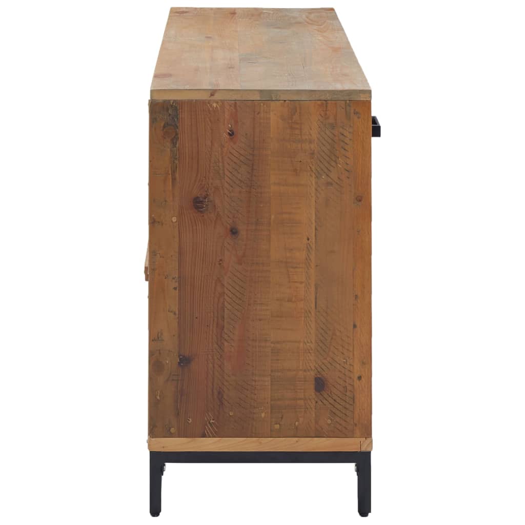 Aparador De Madera Maciza De Pino Marrón 110x35x70 Cm / Vetonek_2