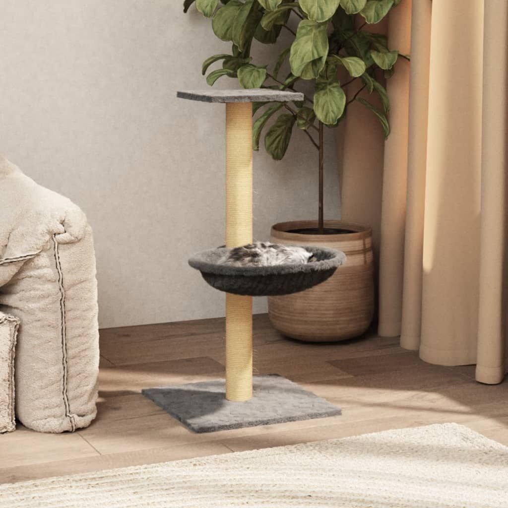 Vidaxl Rascador Para Gatos Con Poste De Sisal Gris Claro 74 Cm_1