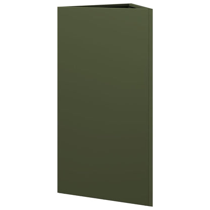 Jardinera Triangular Acero Verde Oliva 40x34,5x75 Cm_5