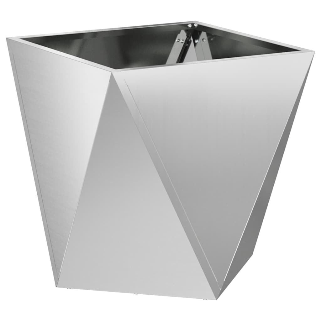 Jardinera Plateado 40 X 40 X 40 Cm Acero Galvanizado_0