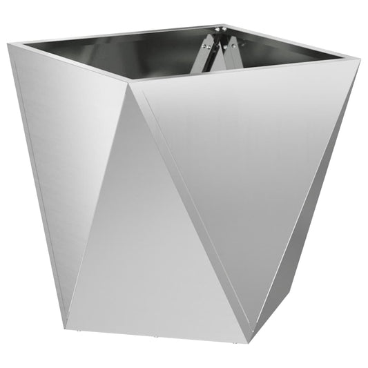 Jardinera Plateado 40 X 40 X 40 Cm Acero Galvanizado_0