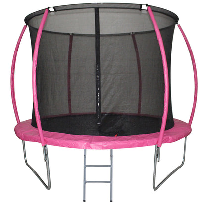 Homcom Trampolín De Exterior Multiuso Con Red Seguridad Y Escalera Carga 100kg_0