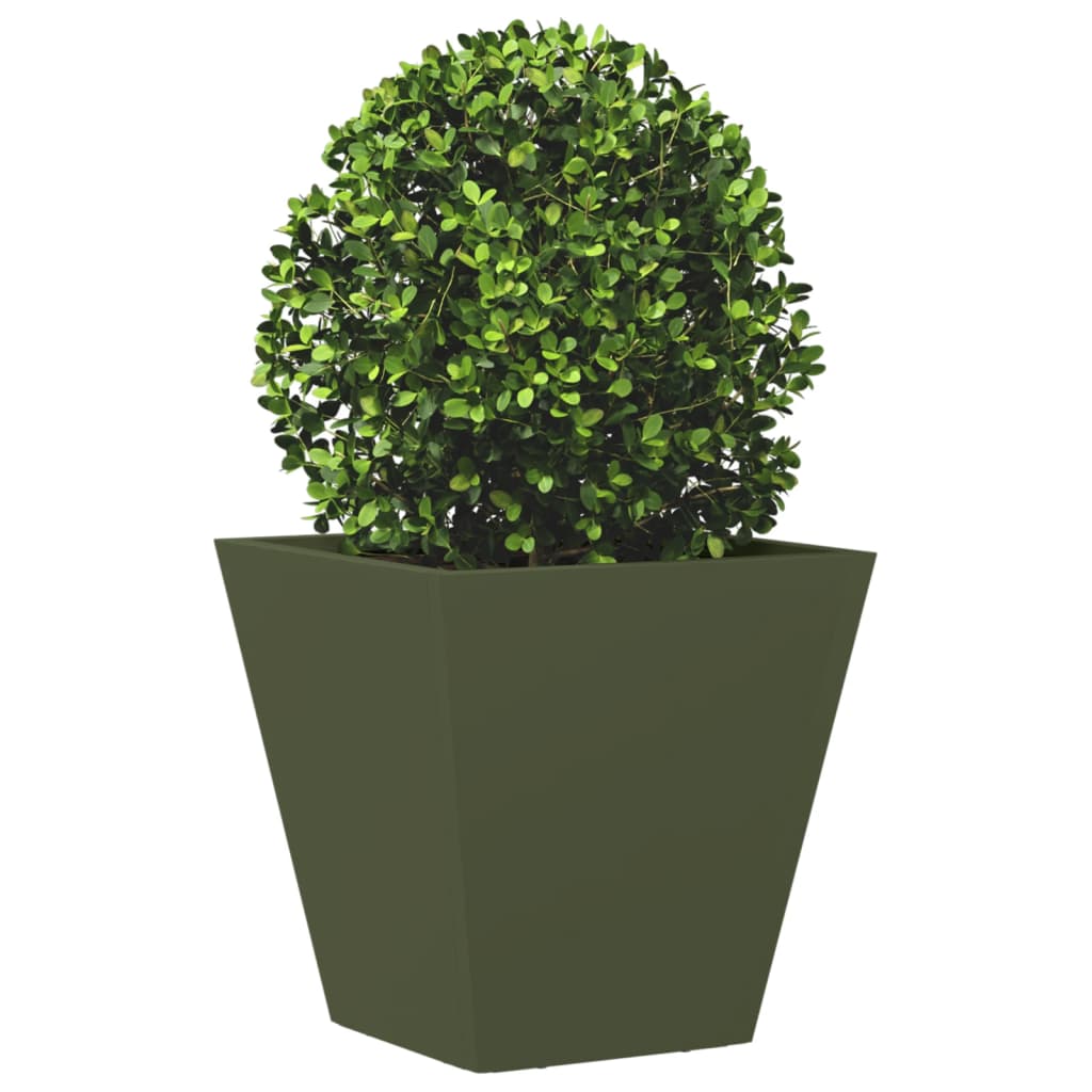 Jardinera Hexagonal Acero Verde Oliva 30x30x30 Cm_2