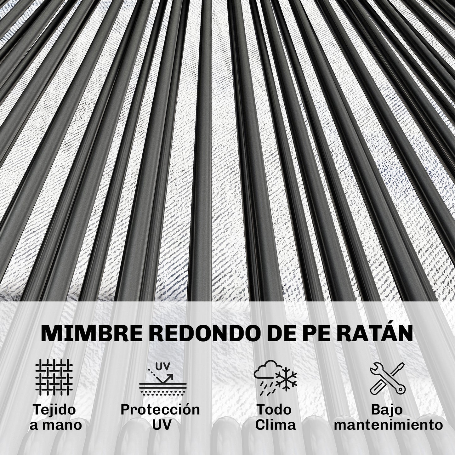 Outsunny Banco Exterior De Ratán De 2 Plazas_4