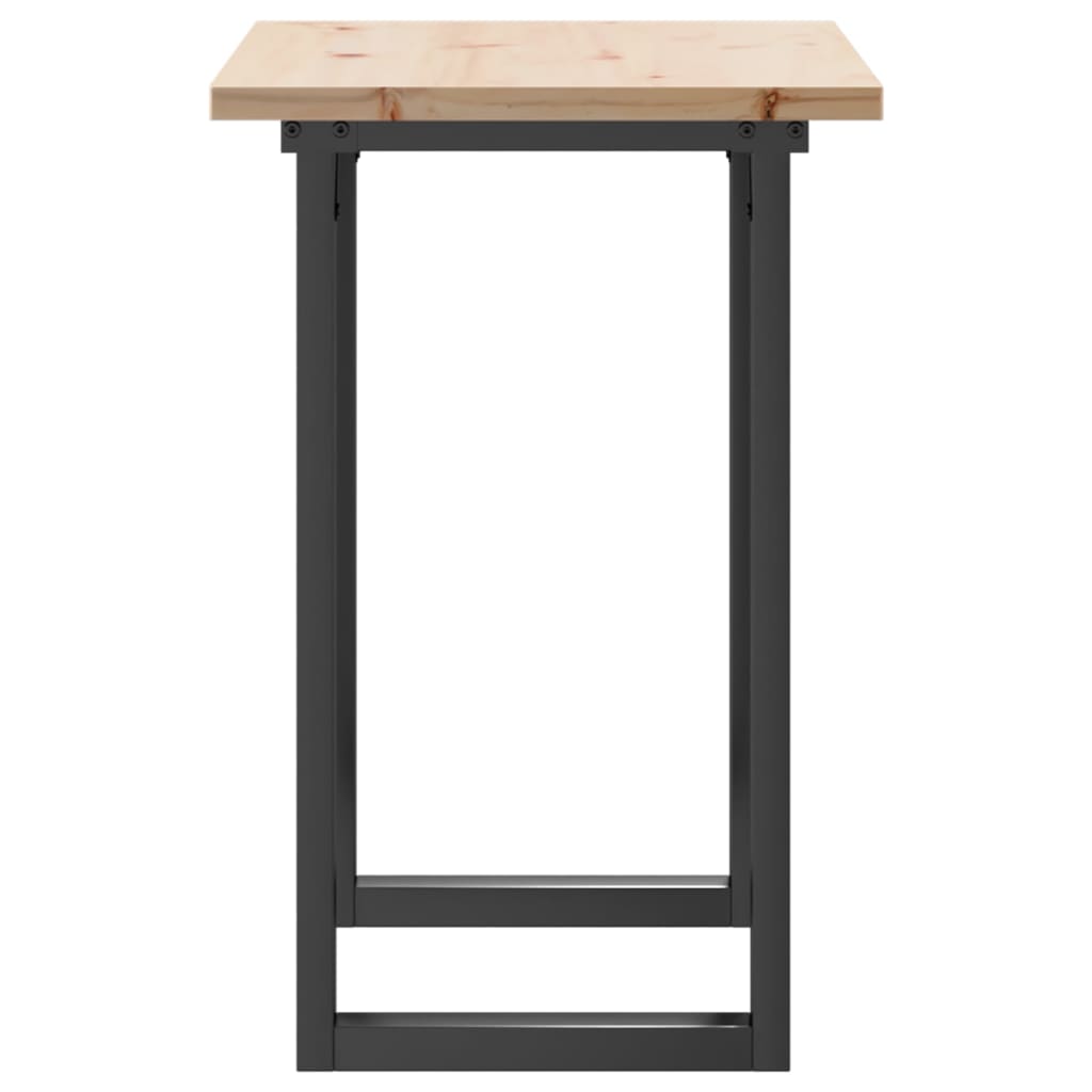 Mesa De Comedor Marco O Madera Maciza Pino Y Acero 80x50x75,5cm_3