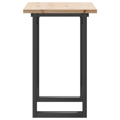Mesa De Comedor Marco O Madera Maciza Pino Y Acero 80x50x75,5cm_3
