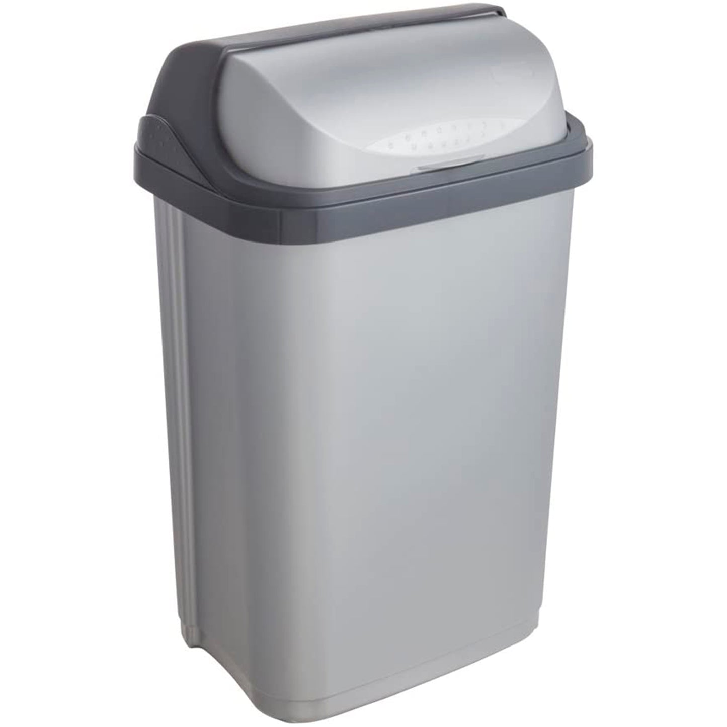 Cubo De Basura Con Tapa Deslizante, 25 L, Rasmus, Plateado_0