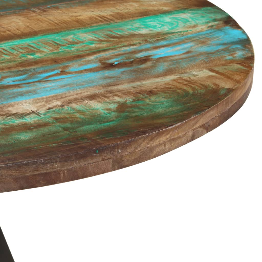 Mesa De Comedor Madera Maciza Reciclada 110x75 Cm._2