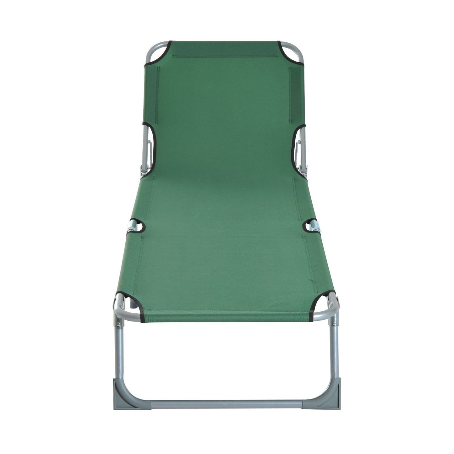 Outsunny Cama De Camping Plegable Tumbona Plegable Carga 120kg 187x58x28cm Verde_3