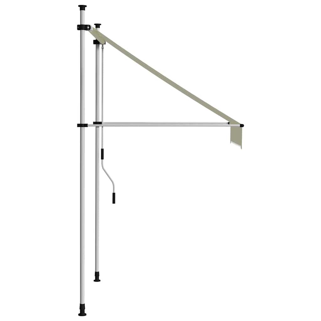 Toldo Retráctil De Operación Manual Color Crema 100 Cm_2