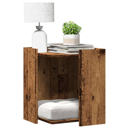 Vidaxl Mueble Arenero De Gatos Madera Ingeniería Envejecida 42x42x51cm_1