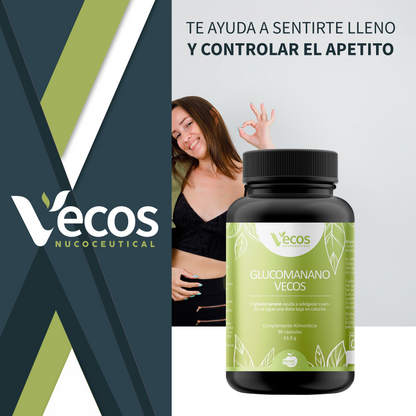 Glucomanano Vecos 90 Cápsulas | Saciedad Y Control Del Apetito_1