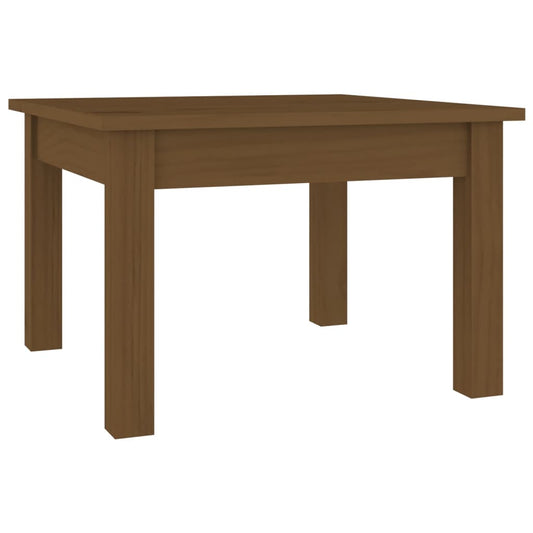 Mesa De Centro Madera Maciza De Pino Marrón Miel 45x45x30 Cm_0