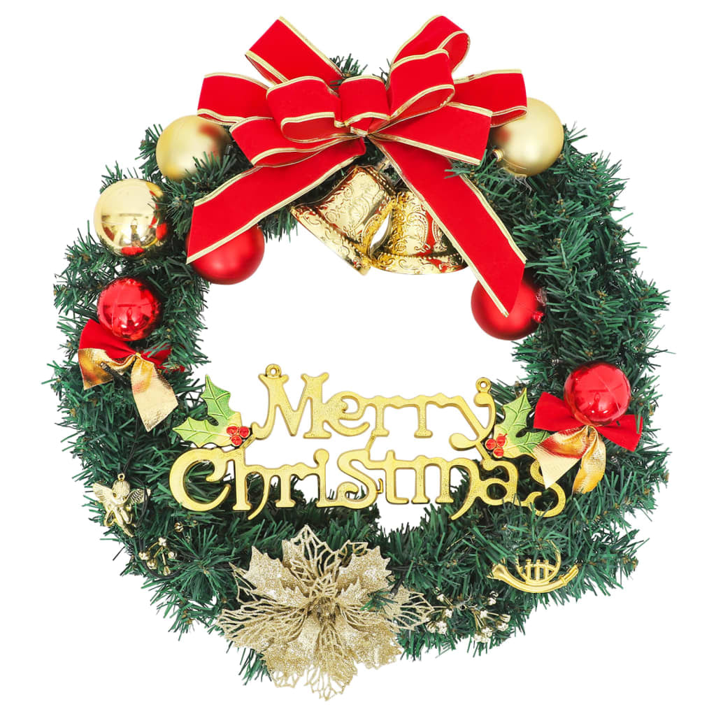 Vidaxl Corona De Navidad Con 15 Luces Led Verde 30 Cm_4