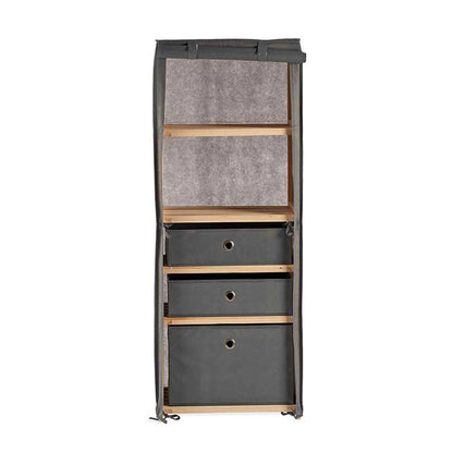 Estantería Tela 3 Cajones Gris - Colección Kipit