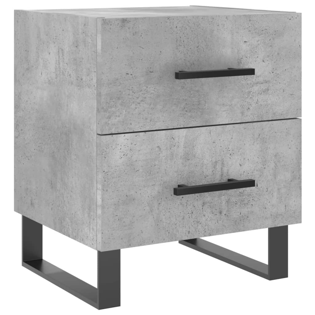 Mesita Noche 2 Uds Madera Ingeniería Gris Hormigón 40x35x47,5cm_3