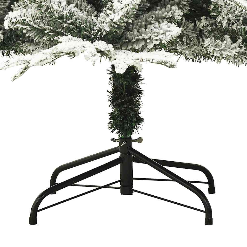 Vidaxl Árbol De Navidad Artificial Con Nieve Pvc Y Pe Verde 180 Cm_4