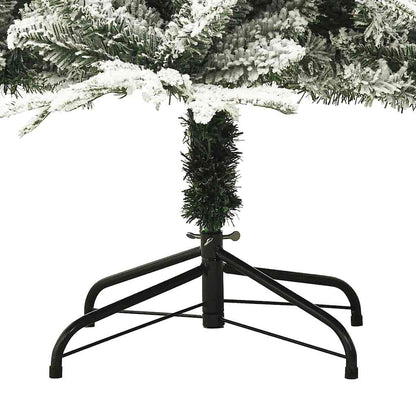 Vidaxl Árbol De Navidad Artificial Con Nieve Pvc Y Pe Verde 180 Cm_4