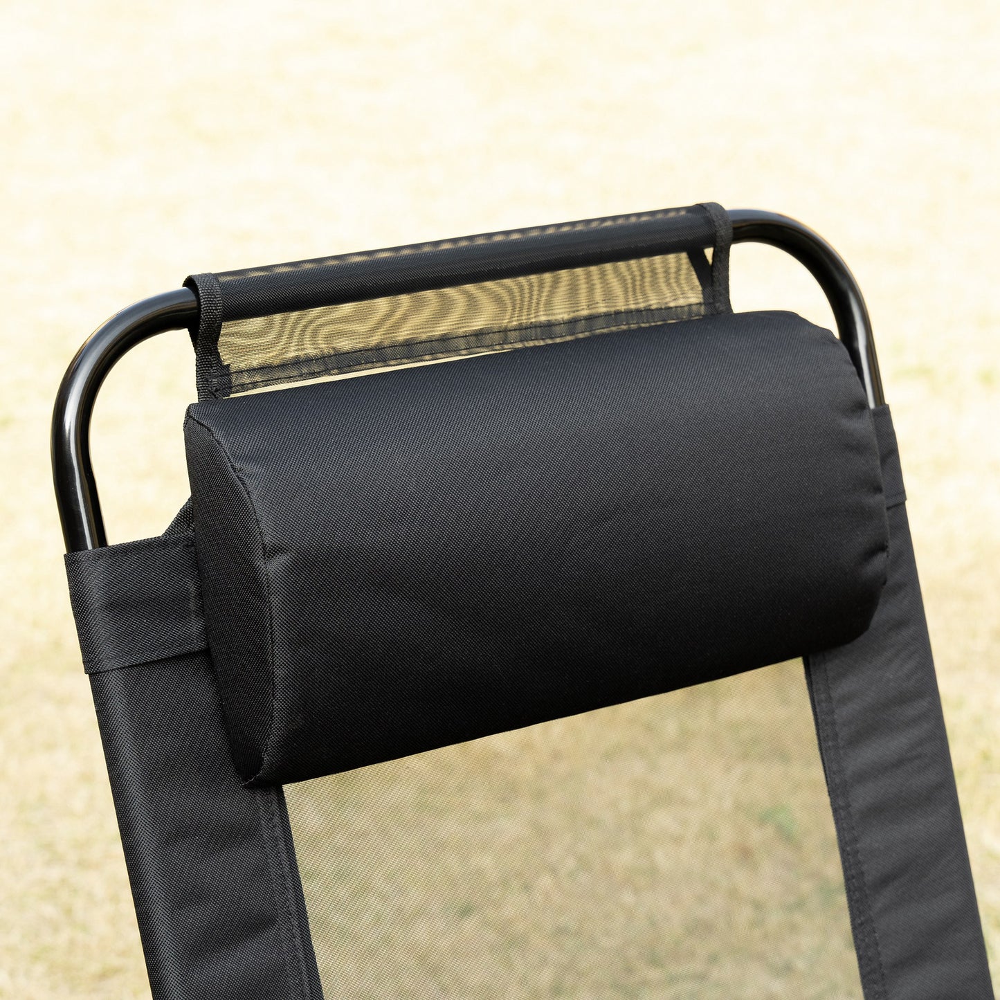 Outsunny Conjunto De 2 Sillas De Camping Plegables 62x70x109 Cm Negro_3