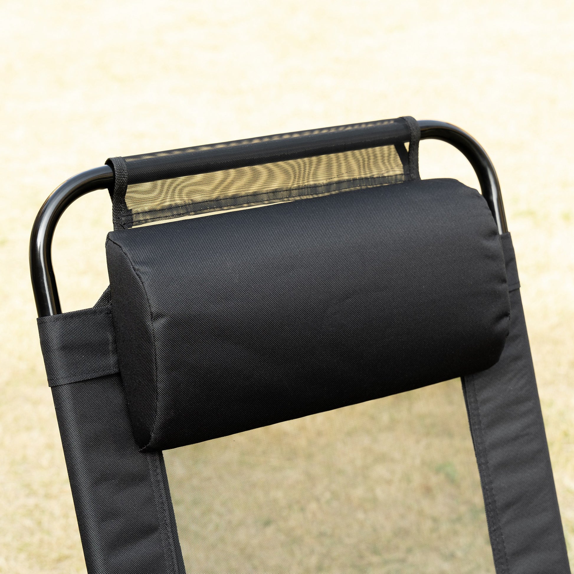 Outsunny Conjunto De 2 Sillas De Camping Plegables 62x70x109 Cm Negro_3