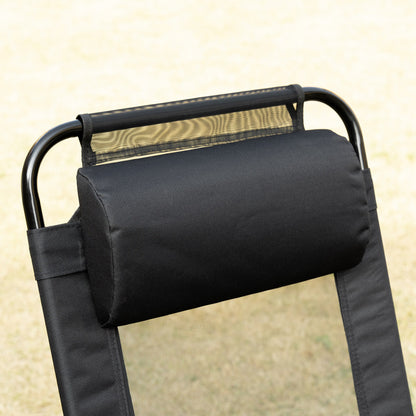 Outsunny Conjunto De 2 Sillas De Camping Plegables 62x70x109 Cm Negro_3