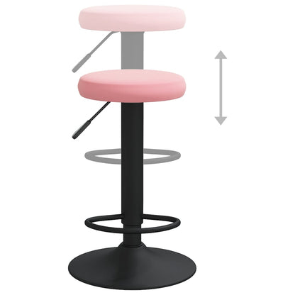 Taburetes De Cocina 2 Unidades Terciopelo Rosa_4