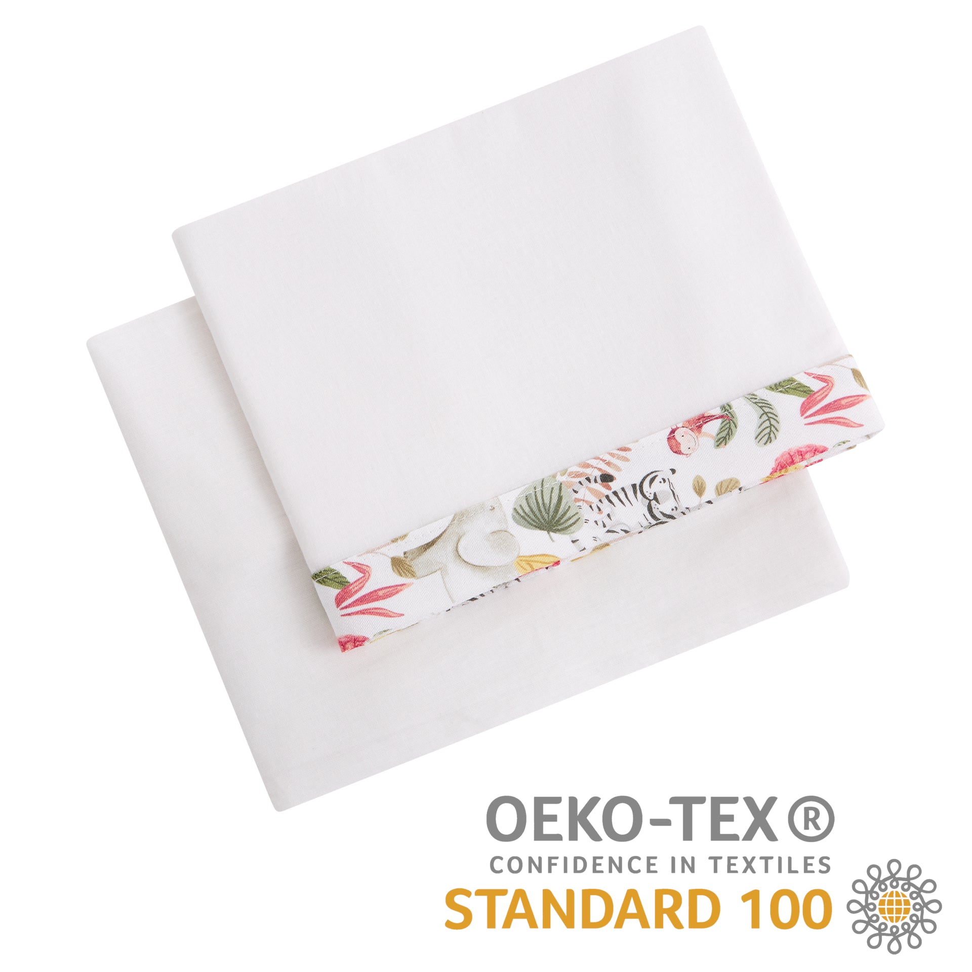 Juego De Sábanas Para Cuna 60x120 Cm, Algodón 100%, Certificado Oeko-tex®, Bajera Y Encimera Textil (safari Jungle)_3