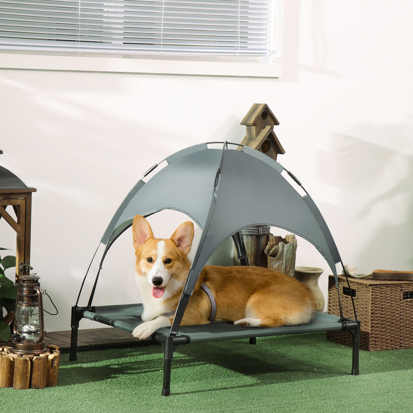 Pawhut Cama Para Mascotas Con Carpa Impermeable Para Perro Gato Exterior_1