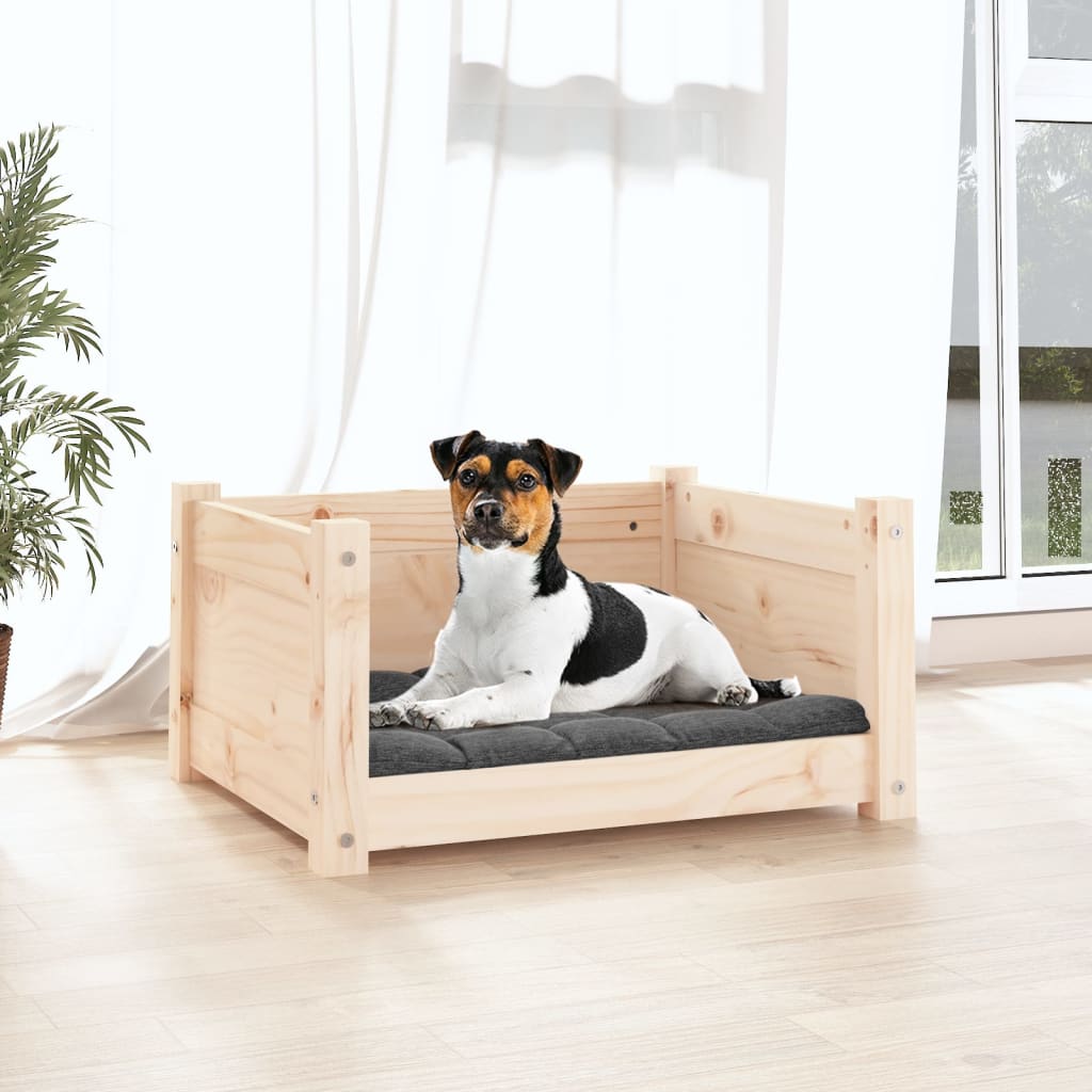 Cama Para Perros Madera Maciza De Pino 55,5x45,5x28 Cm / Vetonek_1