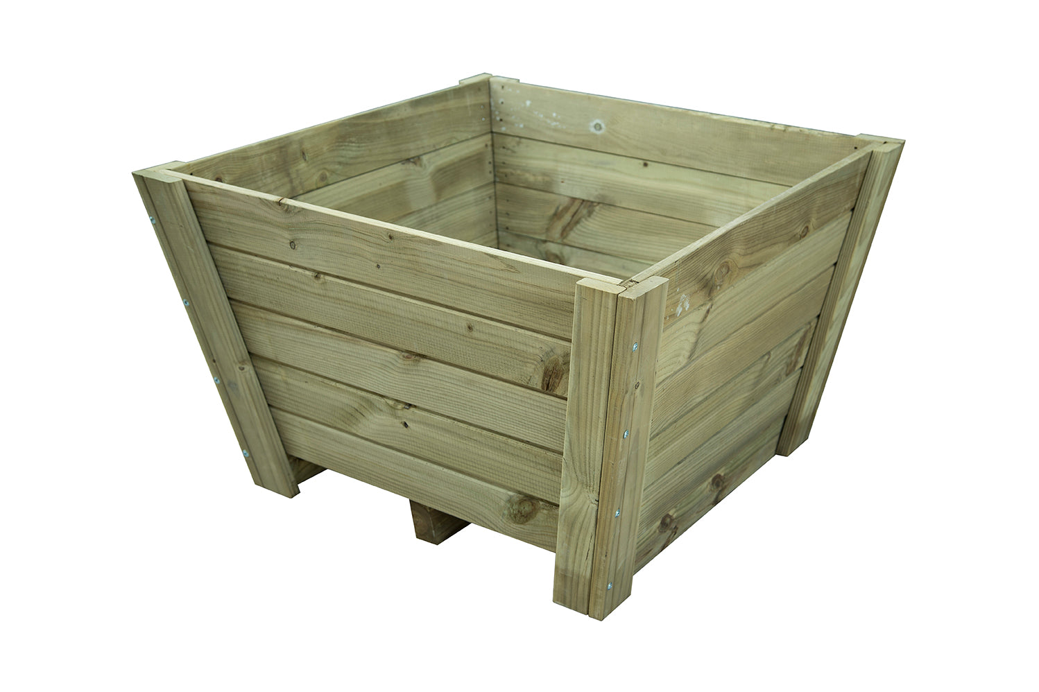 Macetero Abril Cuadrado De Madera Autoclave Clase 4 De 100 X 100 X 63 Cm 10° 360l, Incluye Bolsa Geotextil_1